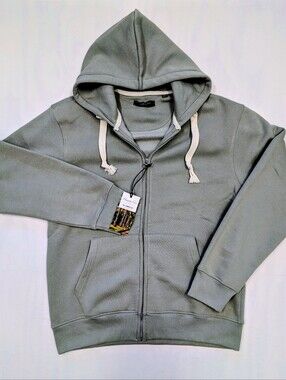 Kenneth Cole Sage Green Full-Zip Hoodie